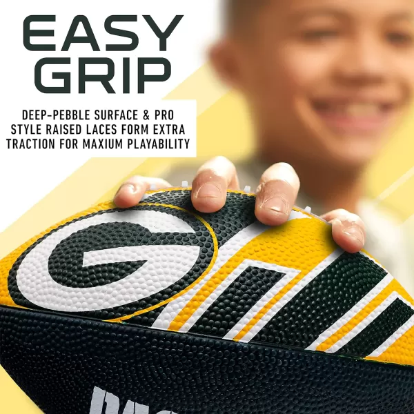 Franklin Sports NFL Team Footballs  Rubber Youth Mini Footballs for All NFL Teams  Kids Junior 85quot Football  Official NFL Licensed FootballsGreen Bay Packers