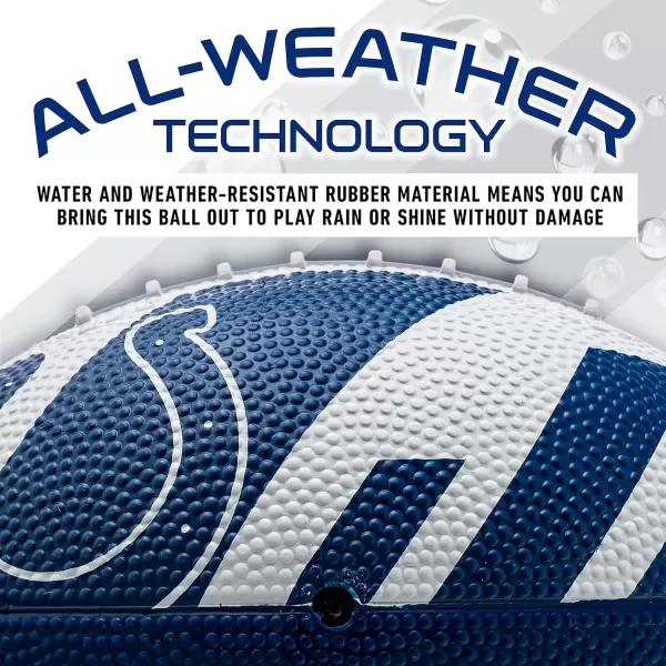 Franklin Sports NFL Team Footballs  Rubber Youth Mini Footballs for All NFL Teams  Kids Junior 85quot Football  Official NFL Licensed FootballsIndianapolis Colts