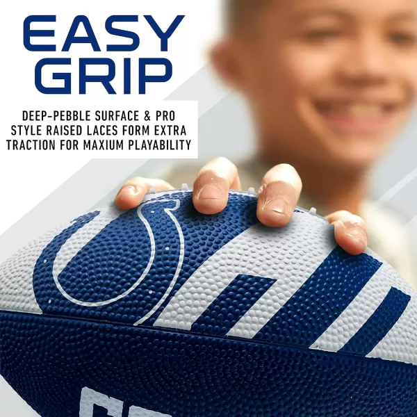 Franklin Sports NFL Team Footballs  Rubber Youth Mini Footballs for All NFL Teams  Kids Junior 85quot Football  Official NFL Licensed FootballsIndianapolis Colts