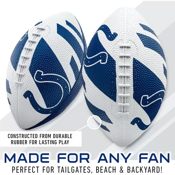 Franklin Sports NFL Team Footballs  Rubber Youth Mini Footballs for All NFL Teams  Kids Junior 85quot Football  Official NFL Licensed FootballsIndianapolis Colts