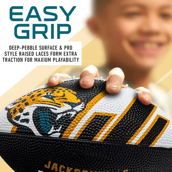 Franklin Sports NFL Team Footballs  Rubber Youth Mini Footballs for All NFL Teams  Kids Junior 85quot Football  Official NFL Licensed FootballsJacksonville Jaguars