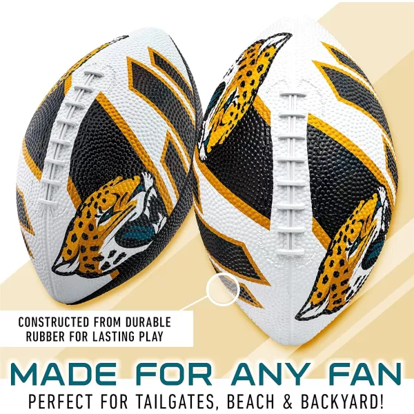Franklin Sports NFL Team Footballs  Rubber Youth Mini Footballs for All NFL Teams  Kids Junior 85quot Football  Official NFL Licensed FootballsJacksonville Jaguars