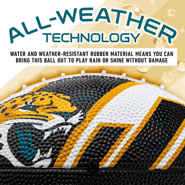 Franklin Sports NFL Team Footballs  Rubber Youth Mini Footballs for All NFL Teams  Kids Junior 85quot Football  Official NFL Licensed FootballsJacksonville Jaguars