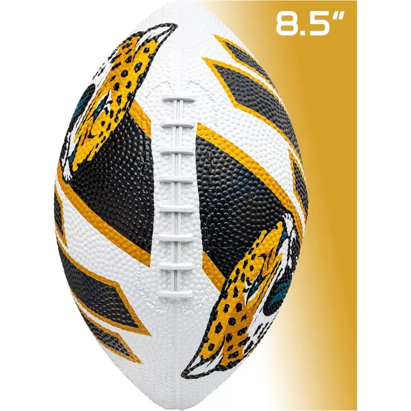Franklin Sports NFL Team Footballs  Rubber Youth Mini Footballs for All NFL Teams  Kids Junior 85quot Football  Official NFL Licensed FootballsJacksonville Jaguars