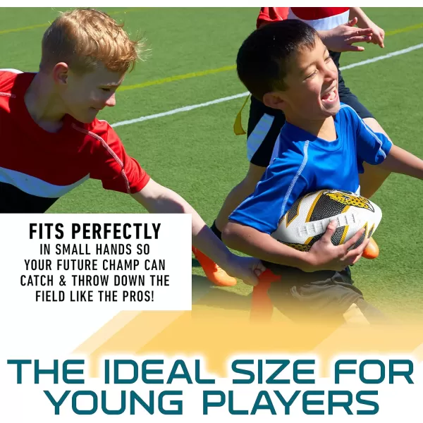 Franklin Sports NFL Team Footballs  Rubber Youth Mini Footballs for All NFL Teams  Kids Junior 85quot Football  Official NFL Licensed FootballsJacksonville Jaguars