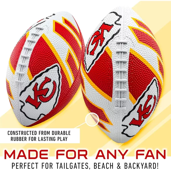 Franklin Sports NFL Team Footballs  Rubber Youth Mini Footballs for All NFL Teams  Kids Junior 85quot Football  Official NFL Licensed FootballsKansas City Chiefs