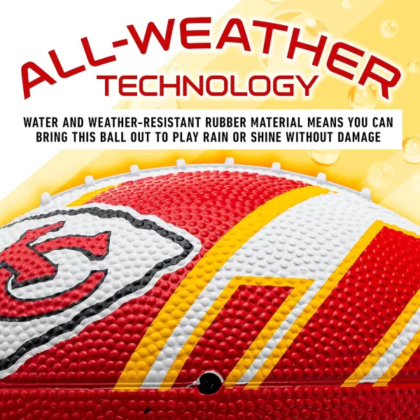 Franklin Sports NFL Team Footballs  Rubber Youth Mini Footballs for All NFL Teams  Kids Junior 85quot Football  Official NFL Licensed FootballsKansas City Chiefs