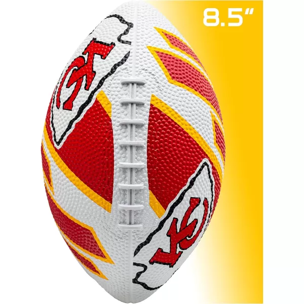 Franklin Sports NFL Team Footballs  Rubber Youth Mini Footballs for All NFL Teams  Kids Junior 85quot Football  Official NFL Licensed FootballsKansas City Chiefs