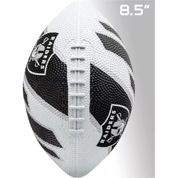 Franklin Sports NFL Team Footballs  Rubber Youth Mini Footballs for All NFL Teams  Kids Junior 85quot Football  Official NFL Licensed FootballsLas Vegas Raiders