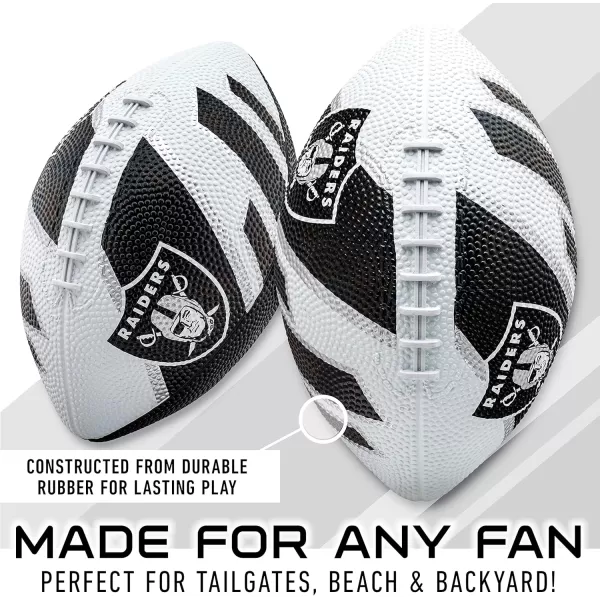 Franklin Sports NFL Team Footballs  Rubber Youth Mini Footballs for All NFL Teams  Kids Junior 85quot Football  Official NFL Licensed FootballsLas Vegas Raiders