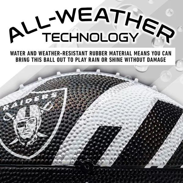 Franklin Sports NFL Team Footballs  Rubber Youth Mini Footballs for All NFL Teams  Kids Junior 85quot Football  Official NFL Licensed FootballsLas Vegas Raiders