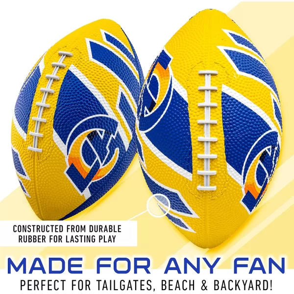 Franklin Sports NFL Team Footballs  Rubber Youth Mini Footballs for All NFL Teams  Kids Junior 85quot Football  Official NFL Licensed FootballsLos Angeles Rams