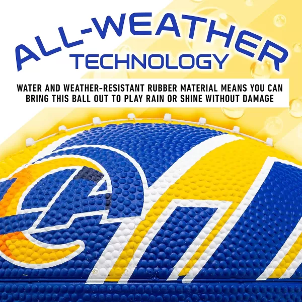 Franklin Sports NFL Team Footballs  Rubber Youth Mini Footballs for All NFL Teams  Kids Junior 85quot Football  Official NFL Licensed FootballsLos Angeles Rams