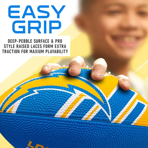 Franklin Sports NFL Team Footballs  Rubber Youth Mini Footballs for All NFL Teams  Kids Junior 85quot Football  Official NFL Licensed FootballsLos Angeles Chargers