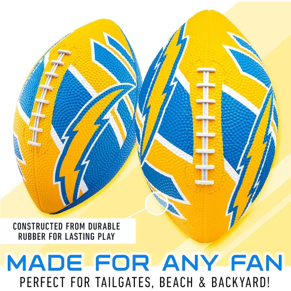 Franklin Sports NFL Team Footballs  Rubber Youth Mini Footballs for All NFL Teams  Kids Junior 85quot Football  Official NFL Licensed FootballsLos Angeles Chargers