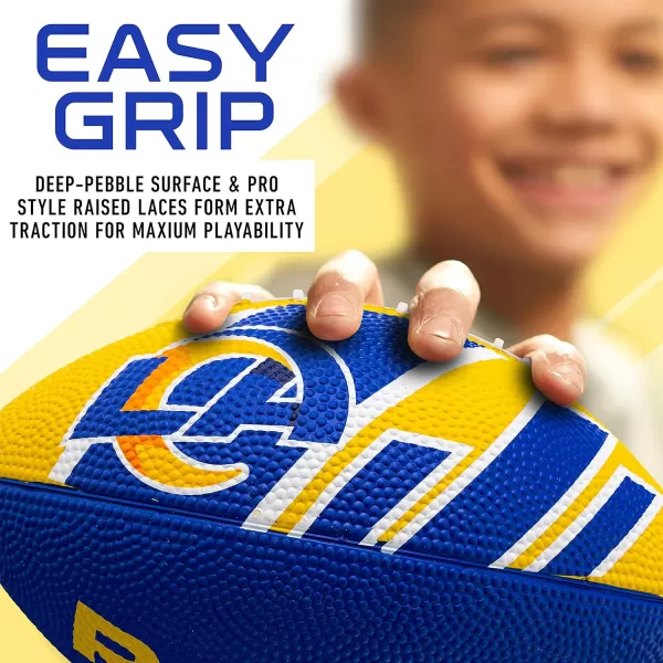 Franklin Sports NFL Team Footballs  Rubber Youth Mini Footballs for All NFL Teams  Kids Junior 85quot Football  Official NFL Licensed FootballsLos Angeles Rams