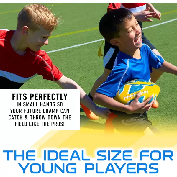 Franklin Sports NFL Team Footballs  Rubber Youth Mini Footballs for All NFL Teams  Kids Junior 85quot Football  Official NFL Licensed FootballsLos Angeles Chargers