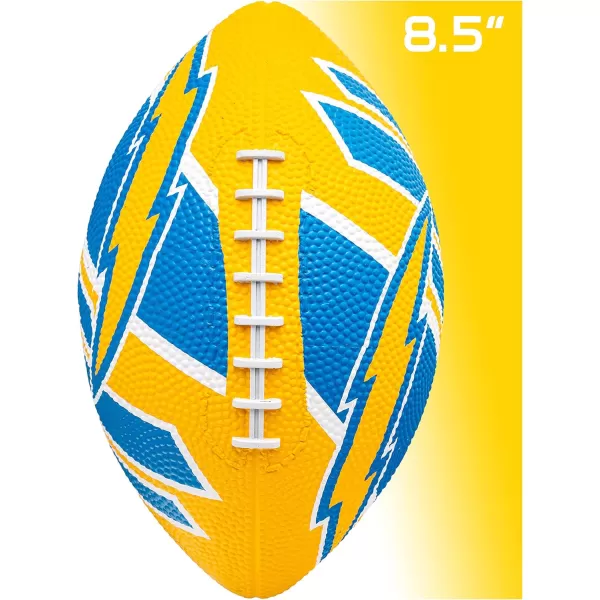 Franklin Sports NFL Team Footballs  Rubber Youth Mini Footballs for All NFL Teams  Kids Junior 85quot Football  Official NFL Licensed FootballsLos Angeles Chargers