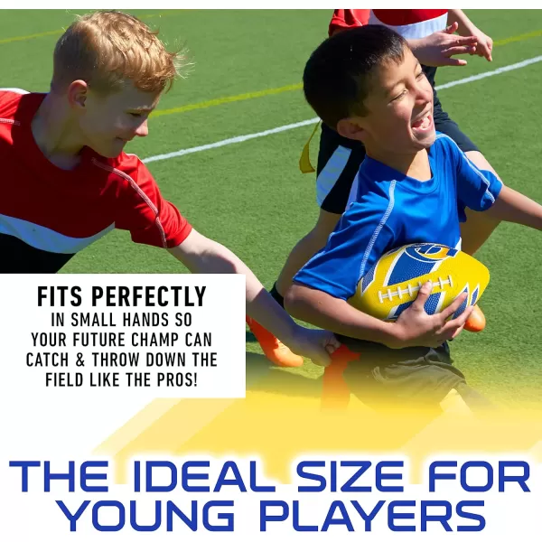 Franklin Sports NFL Team Footballs  Rubber Youth Mini Footballs for All NFL Teams  Kids Junior 85quot Football  Official NFL Licensed FootballsLos Angeles Rams