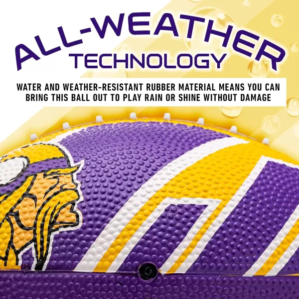 Franklin Sports NFL Team Footballs  Rubber Youth Mini Footballs for All NFL Teams  Kids Junior 85quot Football  Official NFL Licensed FootballsMinnesota Vikings