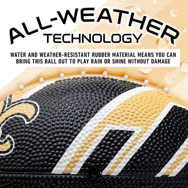 Franklin Sports NFL Team Footballs  Rubber Youth Mini Footballs for All NFL Teams  Kids Junior 85quot Football  Official NFL Licensed FootballsNew Orleans Saints
