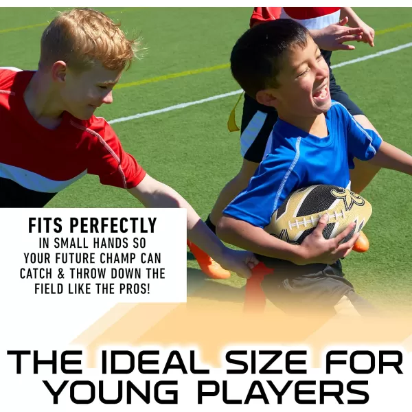 Franklin Sports NFL Team Footballs  Rubber Youth Mini Footballs for All NFL Teams  Kids Junior 85quot Football  Official NFL Licensed FootballsNew Orleans Saints
