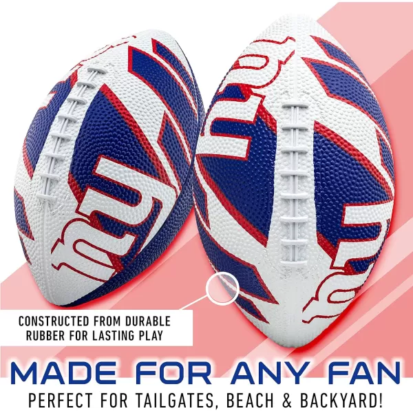 Franklin Sports NFL Team Footballs  Rubber Youth Mini Footballs for All NFL Teams  Kids Junior 85quot Football  Official NFL Licensed FootballsNew York Giants