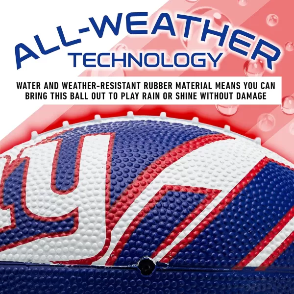 Franklin Sports NFL Team Footballs  Rubber Youth Mini Footballs for All NFL Teams  Kids Junior 85quot Football  Official NFL Licensed FootballsNew York Giants