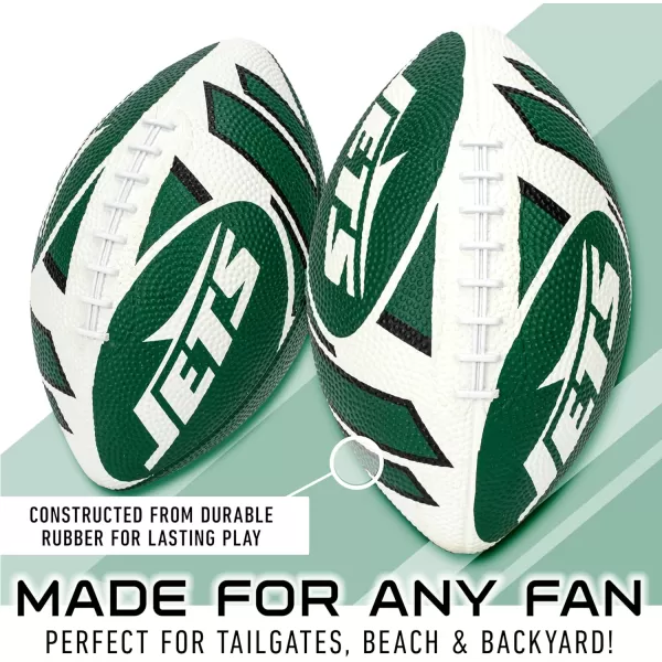 Franklin Sports NFL Team Footballs  Rubber Youth Mini Footballs for All NFL Teams  Kids Junior 85quot Football  Official NFL Licensed FootballsNew York Jets 2