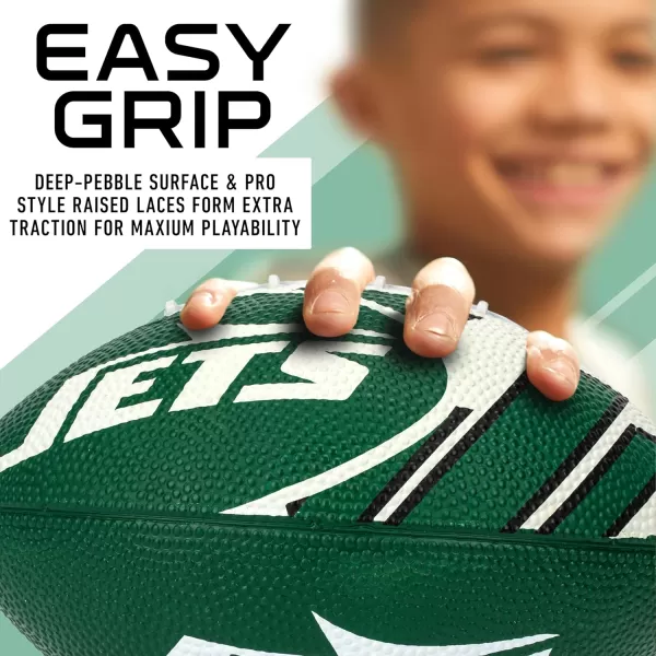 Franklin Sports NFL Team Footballs  Rubber Youth Mini Footballs for All NFL Teams  Kids Junior 85quot Football  Official NFL Licensed FootballsNew York Jets 2