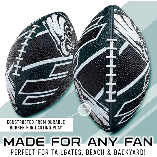 Franklin Sports NFL Team Footballs  Rubber Youth Mini Footballs for All NFL Teams  Kids Junior 85quot Football  Official NFL Licensed FootballsPhiladelphia Eagles