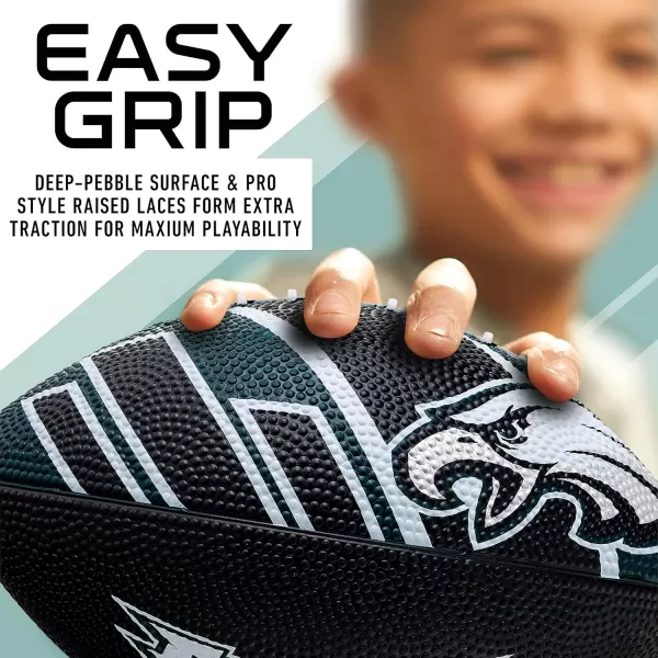 Franklin Sports NFL Team Footballs  Rubber Youth Mini Footballs for All NFL Teams  Kids Junior 85quot Football  Official NFL Licensed FootballsPhiladelphia Eagles