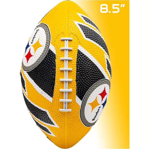Franklin Sports NFL Team Footballs  Rubber Youth Mini Footballs for All NFL Teams  Kids Junior 85quot Football  Official NFL Licensed FootballsPittsburgh Steelers