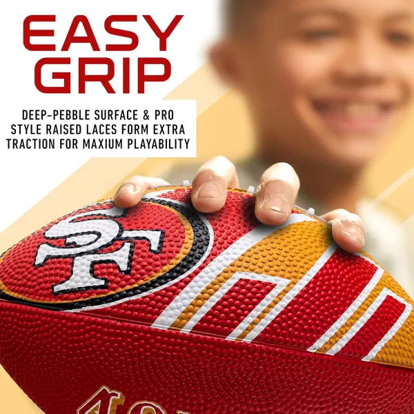 Franklin Sports NFL Team Footballs  Rubber Youth Mini Footballs for All NFL Teams  Kids Junior 85quot Football  Official NFL Licensed FootballsSan Francisco 49ers