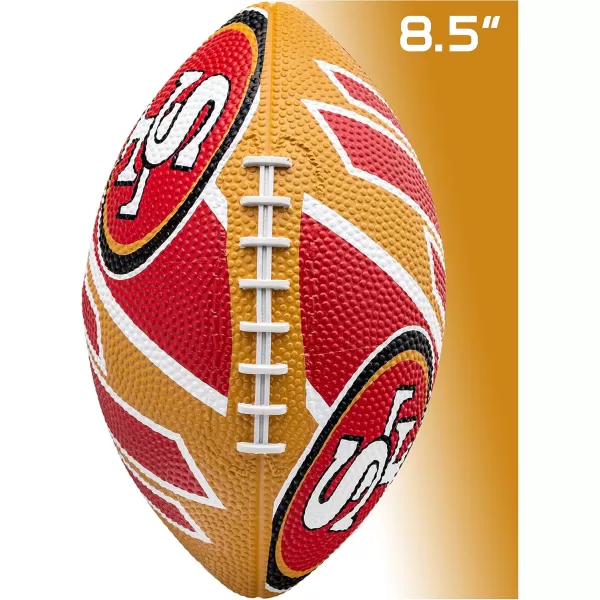 Franklin Sports NFL Team Footballs  Rubber Youth Mini Footballs for All NFL Teams  Kids Junior 85quot Football  Official NFL Licensed FootballsSan Francisco 49ers