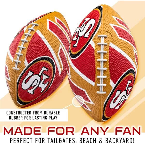 Franklin Sports NFL Team Footballs  Rubber Youth Mini Footballs for All NFL Teams  Kids Junior 85quot Football  Official NFL Licensed FootballsSan Francisco 49ers