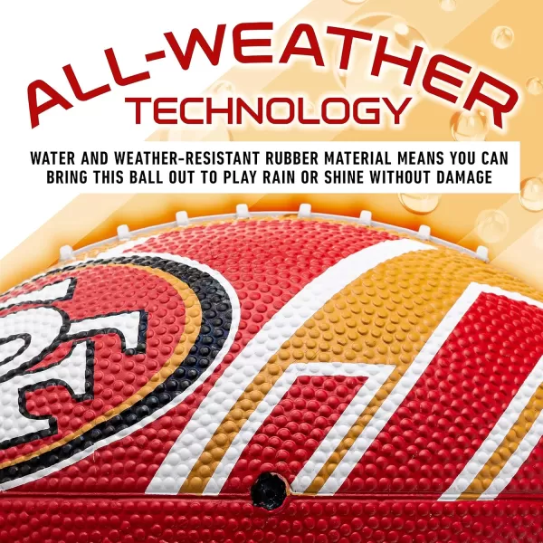 Franklin Sports NFL Team Footballs  Rubber Youth Mini Footballs for All NFL Teams  Kids Junior 85quot Football  Official NFL Licensed FootballsSan Francisco 49ers
