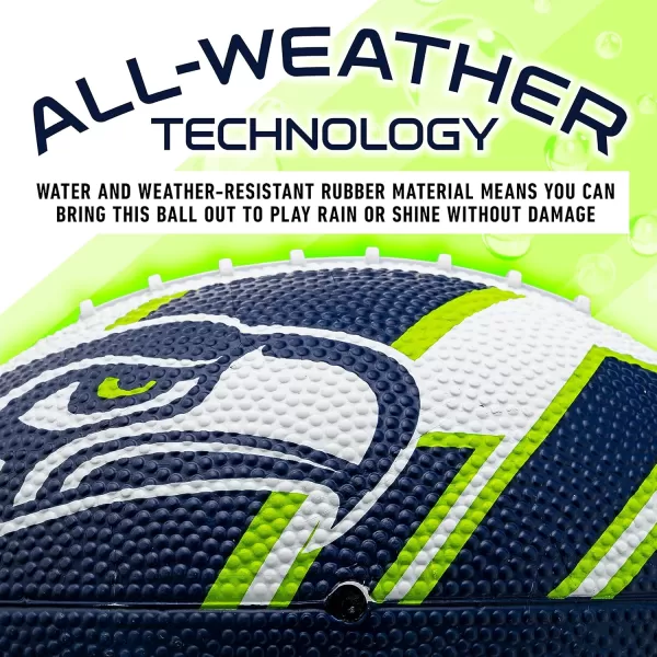 Franklin Sports NFL Team Footballs  Rubber Youth Mini Footballs for All NFL Teams  Kids Junior 85quot Football  Official NFL Licensed FootballsSeattle Seahawks