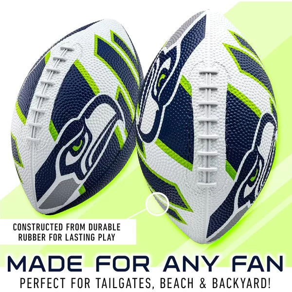Franklin Sports NFL Team Footballs  Rubber Youth Mini Footballs for All NFL Teams  Kids Junior 85quot Football  Official NFL Licensed FootballsSeattle Seahawks
