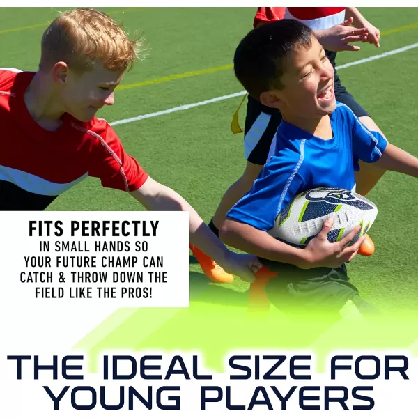 Franklin Sports NFL Team Footballs  Rubber Youth Mini Footballs for All NFL Teams  Kids Junior 85quot Football  Official NFL Licensed FootballsSeattle Seahawks