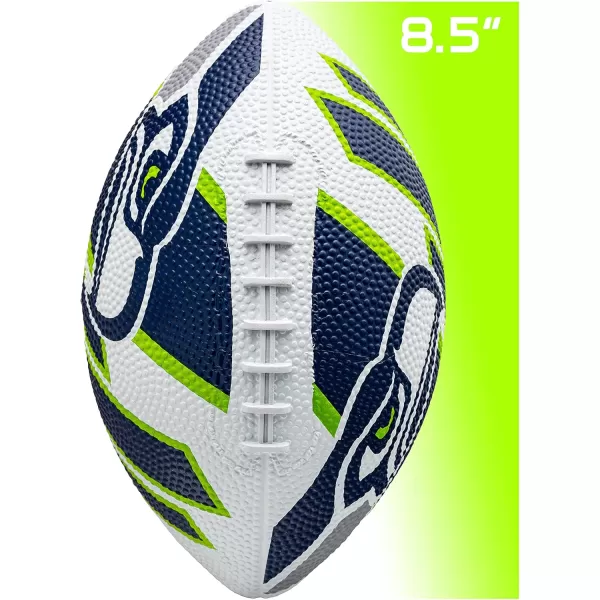 Franklin Sports NFL Team Footballs  Rubber Youth Mini Footballs for All NFL Teams  Kids Junior 85quot Football  Official NFL Licensed FootballsSeattle Seahawks