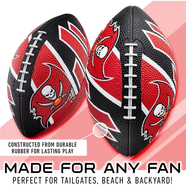 Franklin Sports NFL Team Footballs  Rubber Youth Mini Footballs for All NFL Teams  Kids Junior 85quot Football  Official NFL Licensed FootballsTampa Bay Buccaneers
