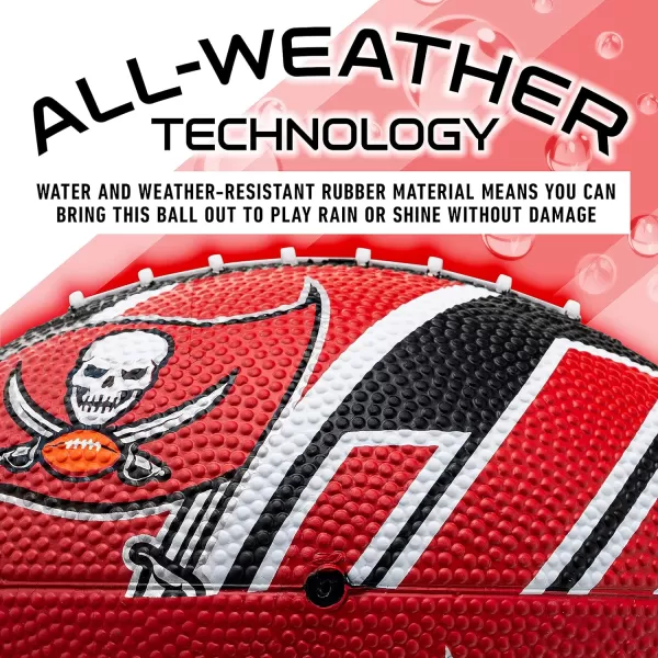 Franklin Sports NFL Team Footballs  Rubber Youth Mini Footballs for All NFL Teams  Kids Junior 85quot Football  Official NFL Licensed FootballsTampa Bay Buccaneers