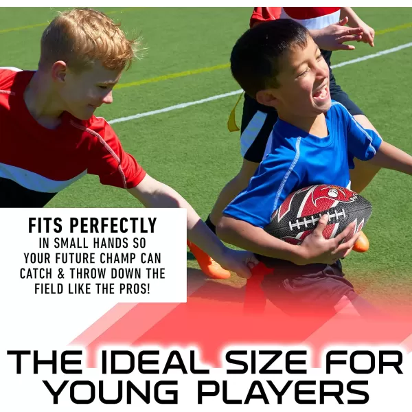 Franklin Sports NFL Team Footballs  Rubber Youth Mini Footballs for All NFL Teams  Kids Junior 85quot Football  Official NFL Licensed FootballsTampa Bay Buccaneers