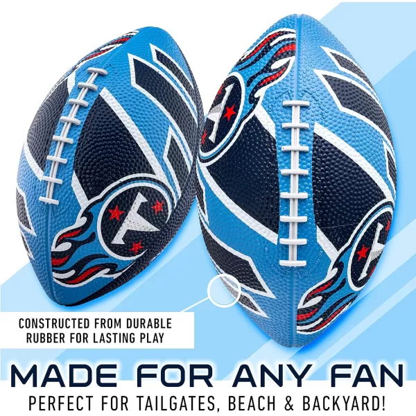 Franklin Sports NFL Team Footballs  Rubber Youth Mini Footballs for All NFL Teams  Kids Junior 85quot Football  Official NFL Licensed FootballsTennessee Titans