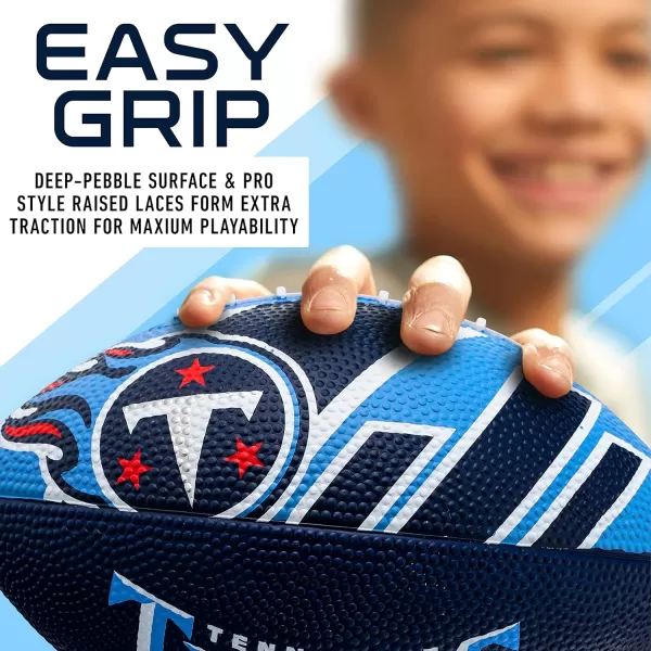 Franklin Sports NFL Team Footballs  Rubber Youth Mini Footballs for All NFL Teams  Kids Junior 85quot Football  Official NFL Licensed FootballsTennessee Titans