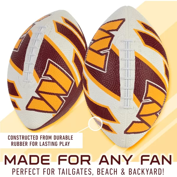 Franklin Sports NFL Team Footballs  Rubber Youth Mini Footballs for All NFL Teams  Kids Junior 85quot Football  Official NFL Licensed FootballsWashington Commanders