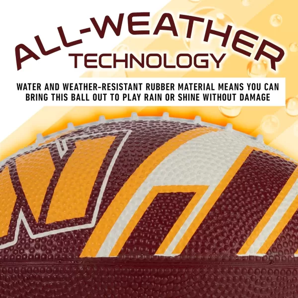 Franklin Sports NFL Team Footballs  Rubber Youth Mini Footballs for All NFL Teams  Kids Junior 85quot Football  Official NFL Licensed FootballsWashington Commanders