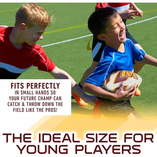 Franklin Sports NFL Team Footballs  Rubber Youth Mini Footballs for All NFL Teams  Kids Junior 85quot Football  Official NFL Licensed FootballsWashington Commanders