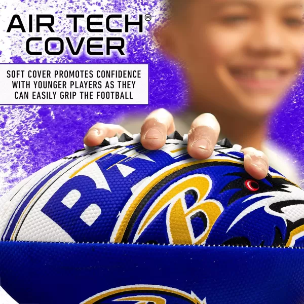 Franklin Sports NFL Team Footballs  Youth Mini Footballs for All NFL Teams  Kids Junior 85quot Football  Air Pump Sets  Official NFL Licensed FootballsBaltimore Ravens